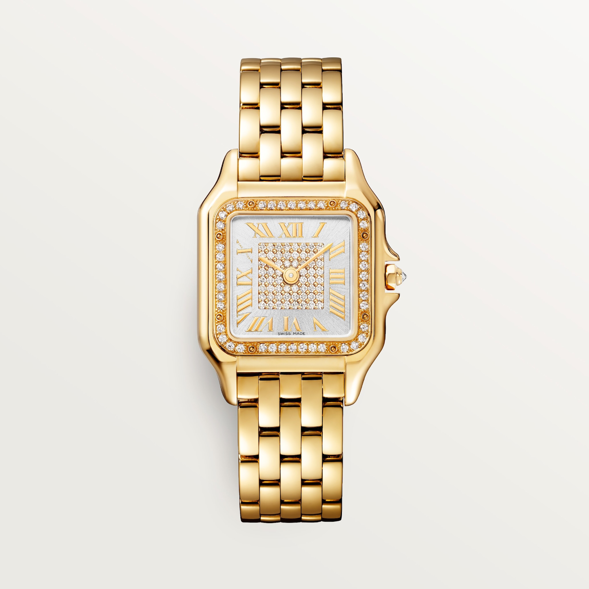 Panthère de Cartier腕表中号表款，石英机芯，黄金，钻石