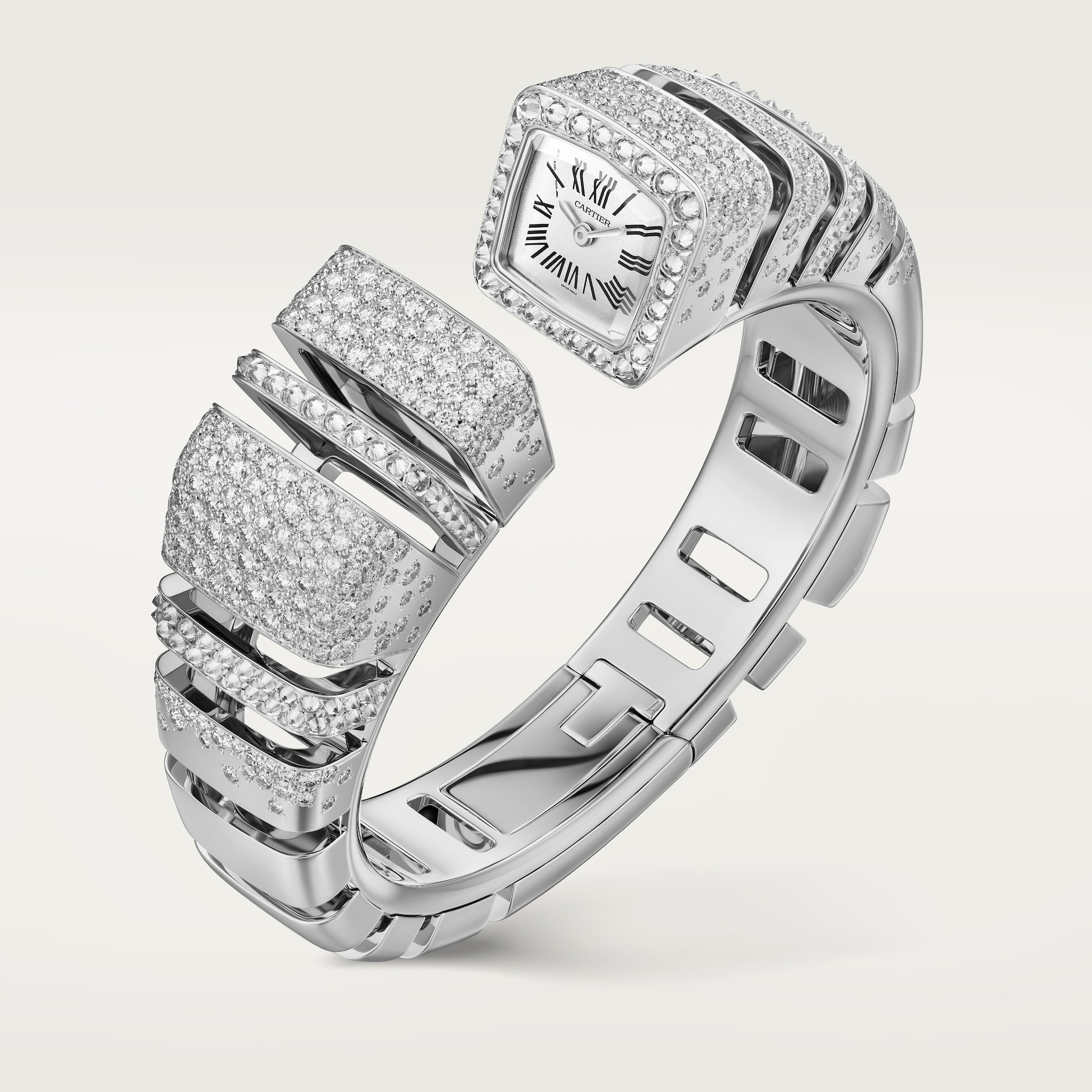 Reflection de Cartier watch (Size 15)Quartz, white gold, diamonds