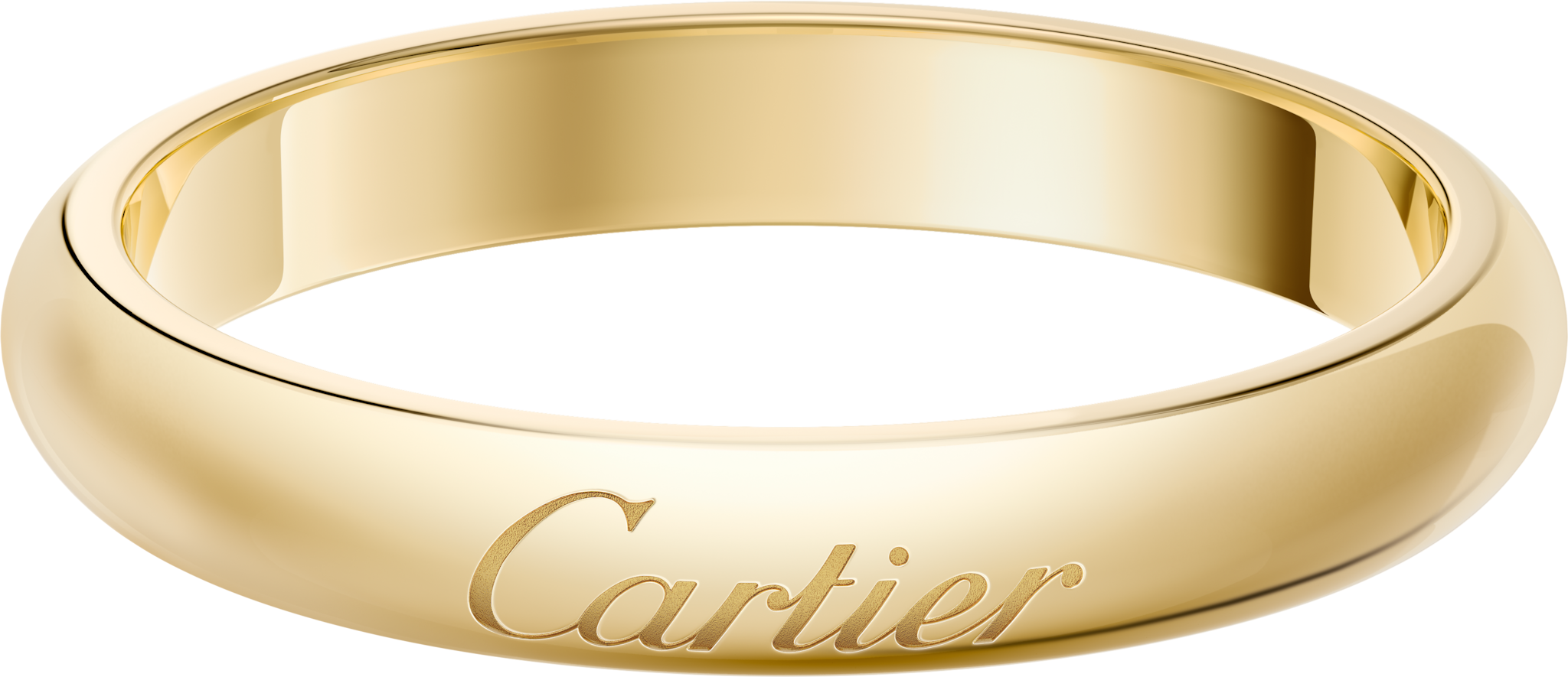 C de Cartier wedding ring, 3 mm widthYellow gold.