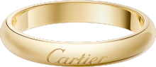 C de Cartier wedding ring, 3 mm width Yellow gold.