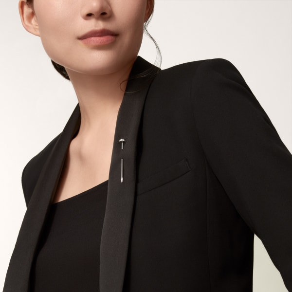 Juste un Clou tie pin White gold, diamonds
