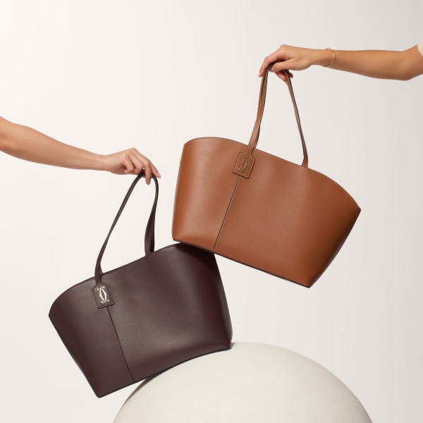  Tote bag, C de Cartier Caramel grained calfskin, golden finish