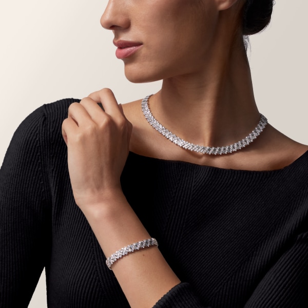 Reflection de Cartier necklace, diamonds White gold, diamonds