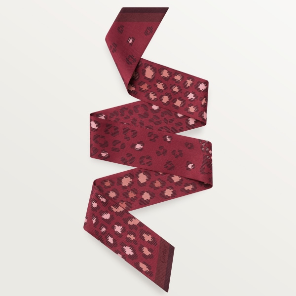 Bandeau, Panthere dots Grape silk twill