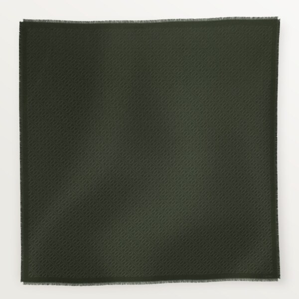 C de Cartier shawl Green tea wool and silk