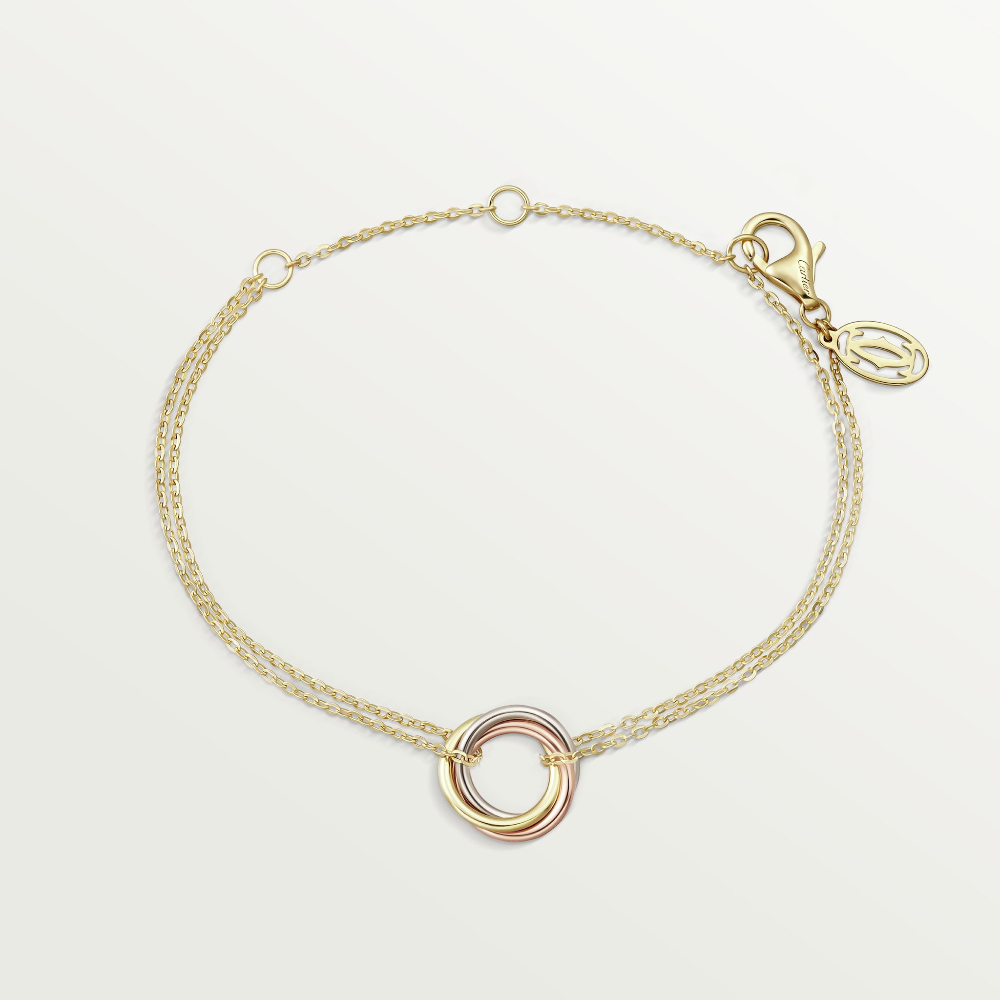 Trinity braceletWhite gold, rose gold, yellow gold