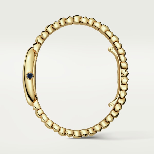 Baignoire watch Small model, quartz movement, yellow gold