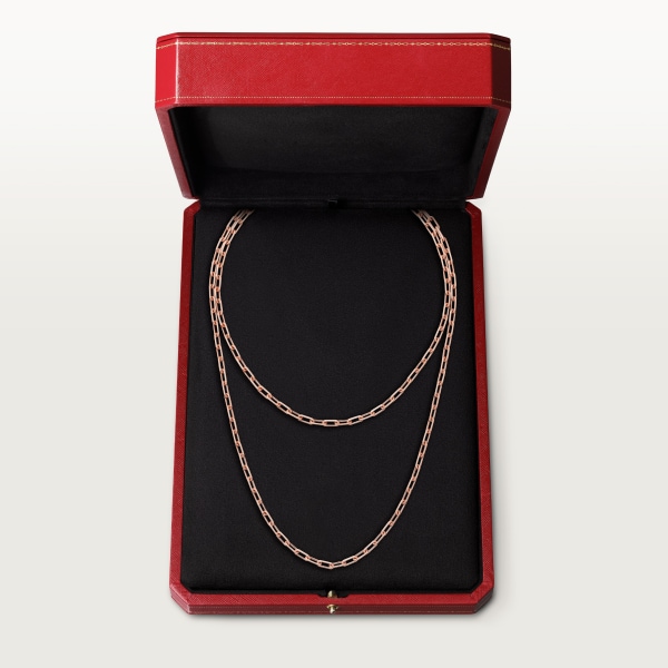 Santos de Cartier long necklace, chain, small model Rose gold