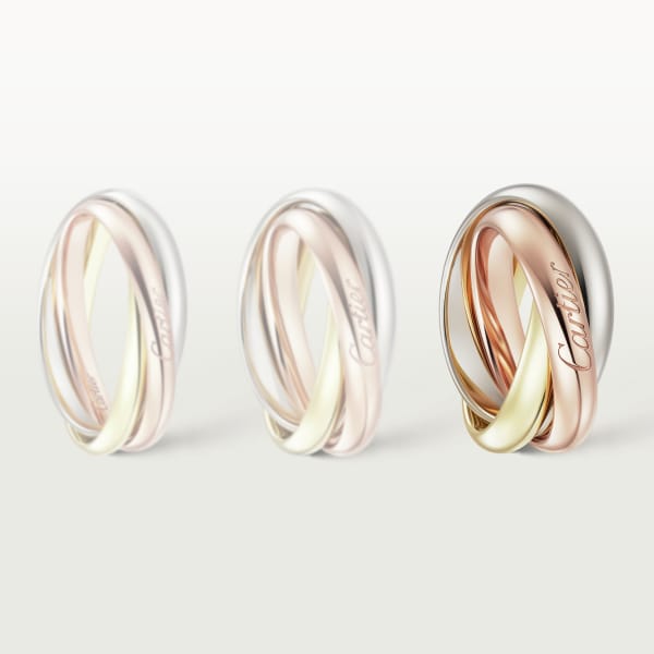 Trinity ring, large model White gold, yellow gold, rose gold