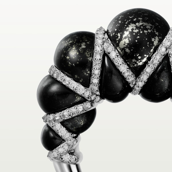 Cartier Libre Tressage ring, metaquartzite, diamonds Platinum 950/1000, metaquartzites
