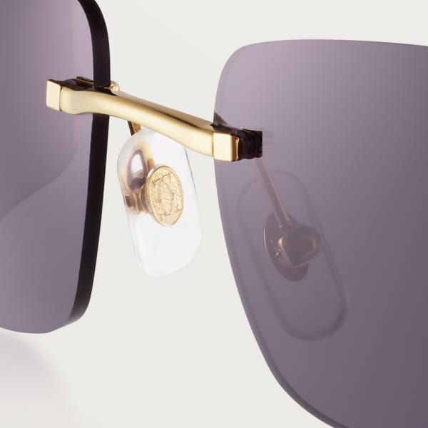 Panthère de Cartier, Sunglasses Smooth golden-finish metal, grey lenses