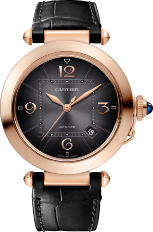 Pasha de Cartier watch 41 mm, automatic, rose gold, 2 (interchangeable) leather straps