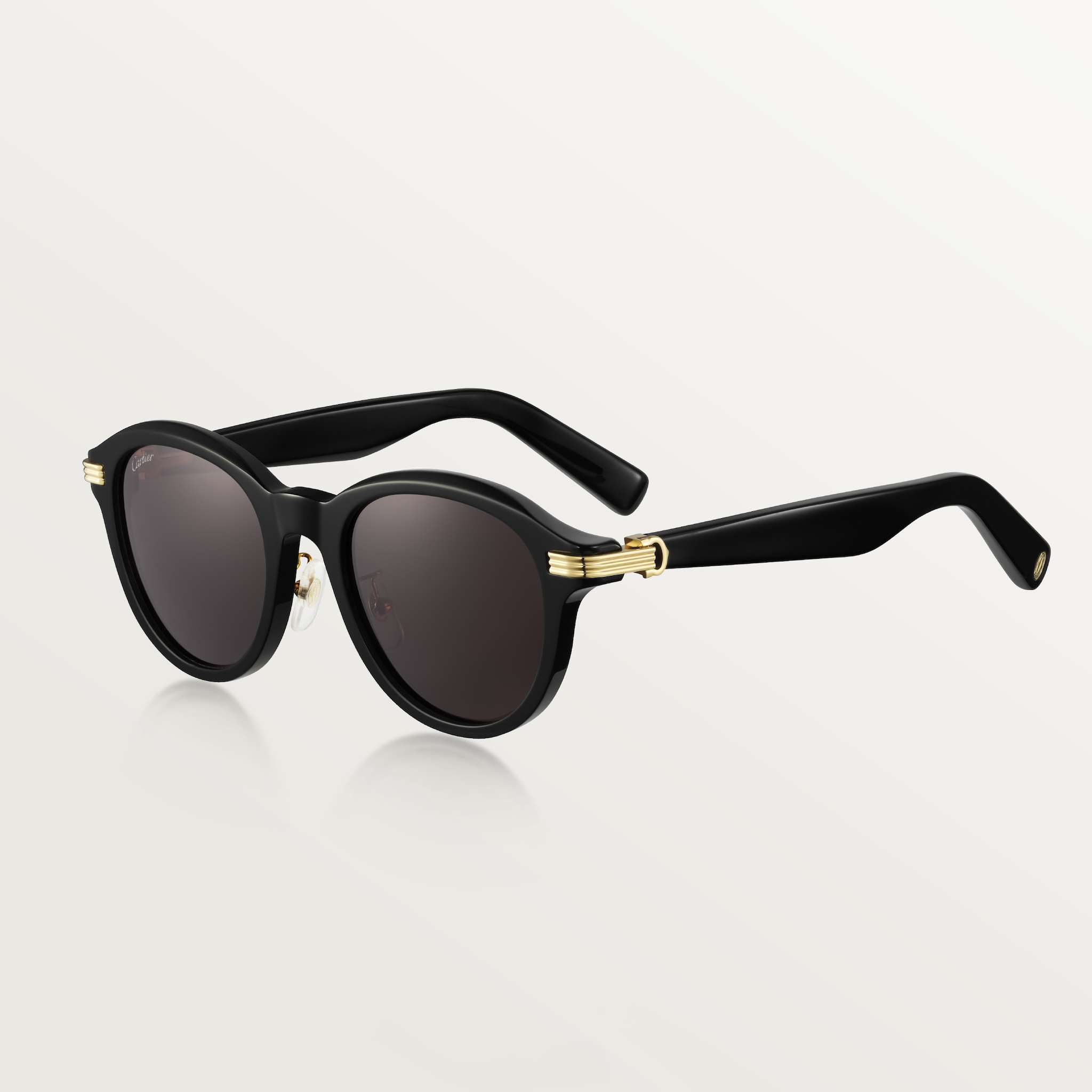 Première de Cartier sunglassesBlack acetate, grey lenses