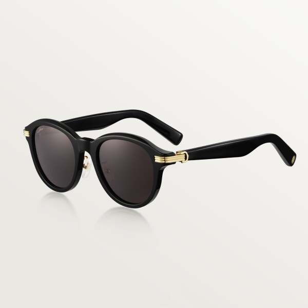 Première de Cartier sunglasses Black acetate, grey lenses