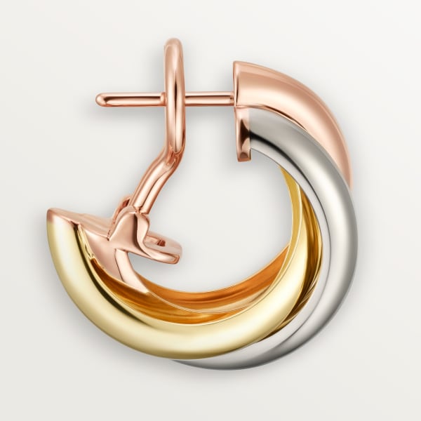 Trinity earrings, classic model White gold, yellow gold, rose gold