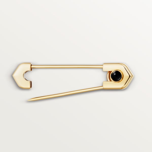 C de Cartier pin Yellow gold, onyx