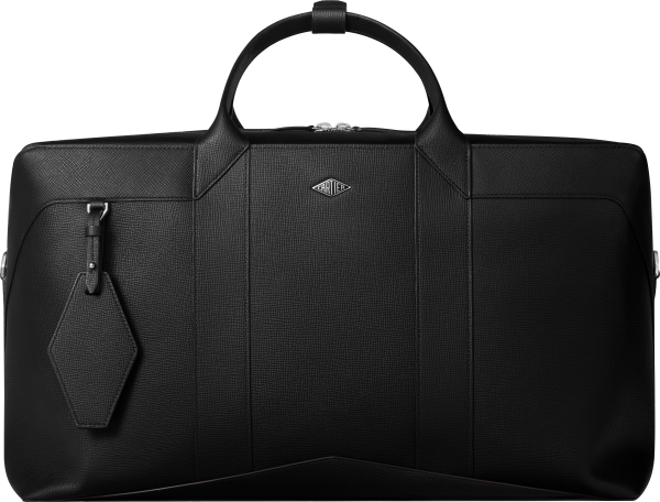 Backpack, Cartier Losange  Grained black calfskin, palladium finish and enamel
