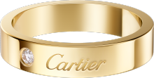 C de Cartier wedding ring, 4 mm width, 1 diamond Yellow gold, diamond