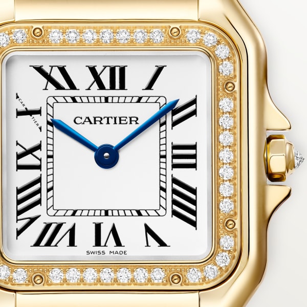 Panthère de Cartier watch Medium model, quartz movement, yellow gold, diamonds