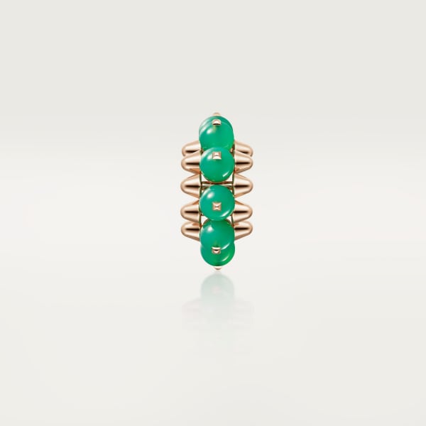 Clash de Cartier single earring, chrysoprase, extra-large model  Pink gold, chrysoprase