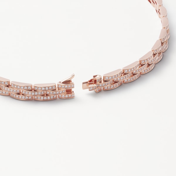 Maillon Panthère necklace Rose gold, diamonds