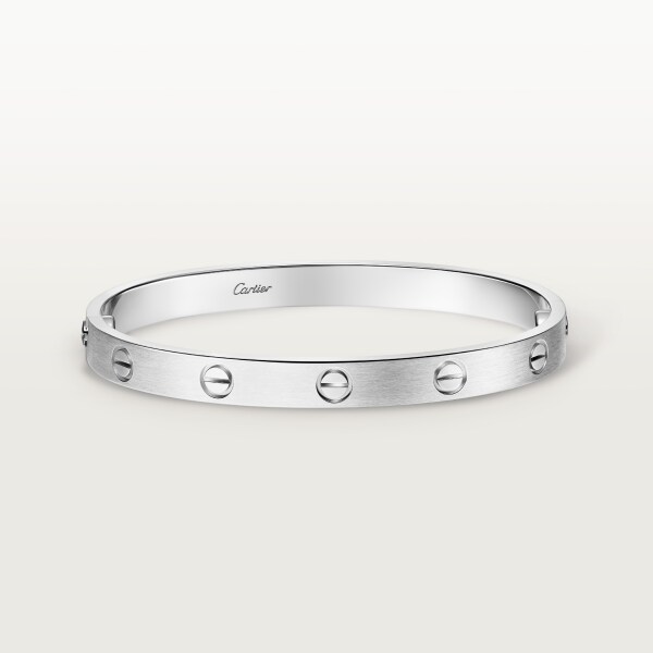 Love bracelet, classic model, brushed  White gold, brushed finish