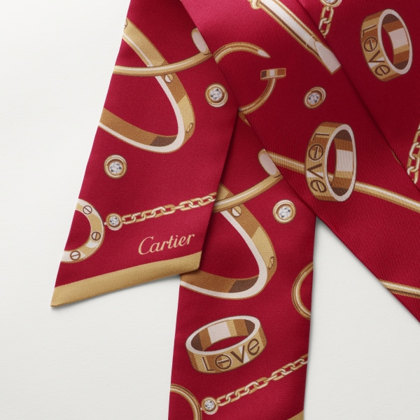 Precious Mundanity Bandeau Red silk twill