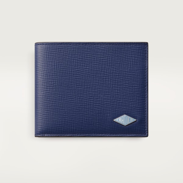 Cartier Losange系列小皮具，卡片夹 深蓝色小牛皮，镀钯饰面和珐琅