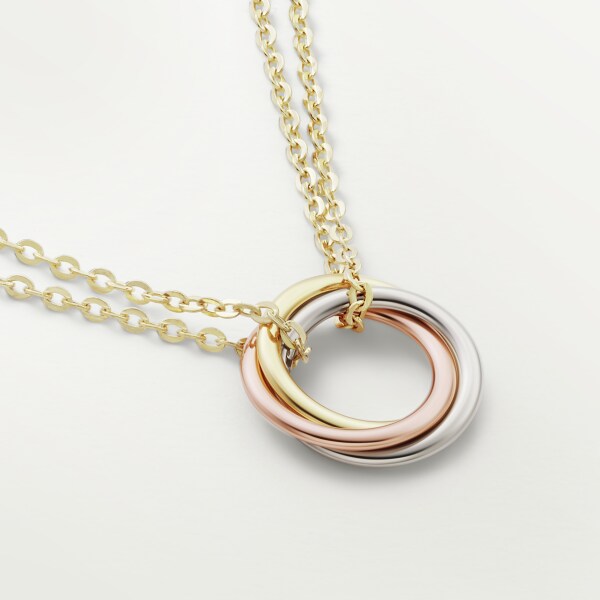 Trinity necklace, mini model  White gold, yellow gold, rose gold