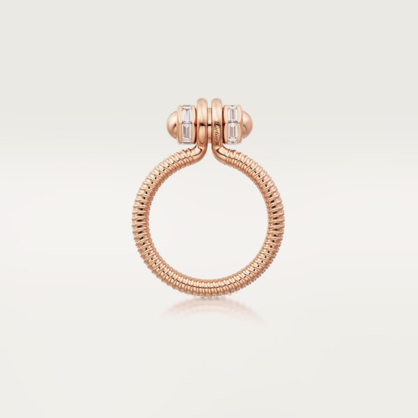 Ecrou de Cartier ring, diamond Rose gold, diamonds