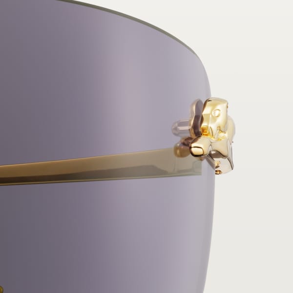 Panthère de Cartier, Sunglasses Smooth golden-finish metal, grey lenses