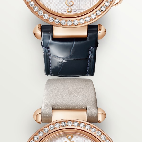 Pasha de Cartier腕表 35毫米表款，自动上链机械机芯，玫瑰金，可替换式皮表带