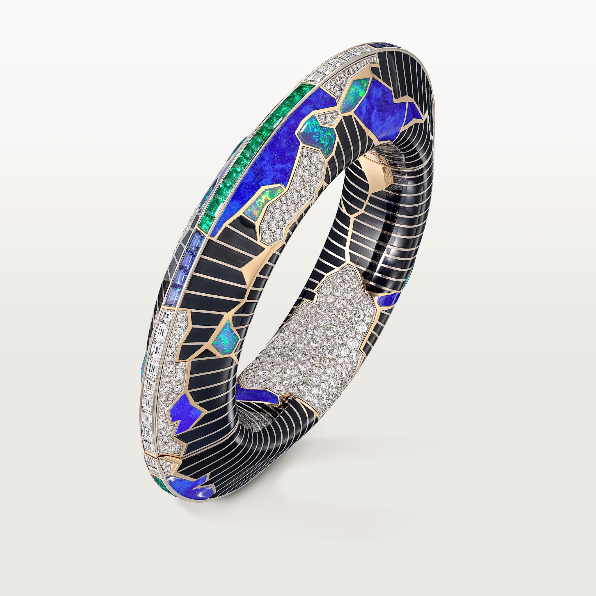 Polymorph BraceletRose gold, white gold, lapis, onyx, opals, emeralds, sapphires, diamonds