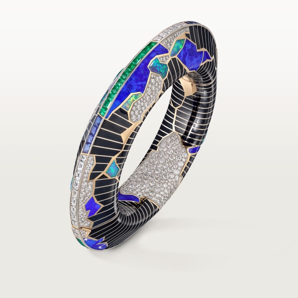 Polymorph Bracelet Rose gold, white gold, lapis, onyx, opals, emeralds, sapphires, diamonds