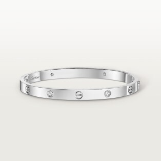 <span class='lovefont'>A </span> bracelet, medium model, 4 diamonds White gold, diamonds