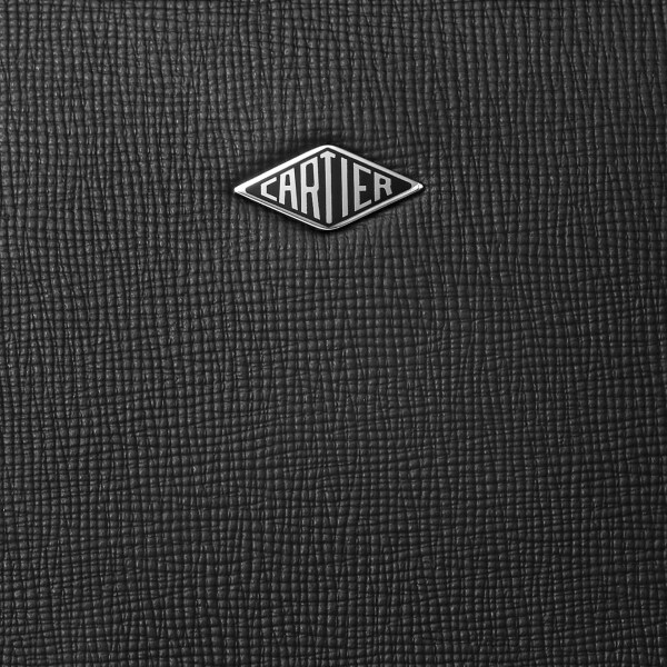 Travel bag, Cartier Losange  Grained black calfskin, palladium finish and enamel