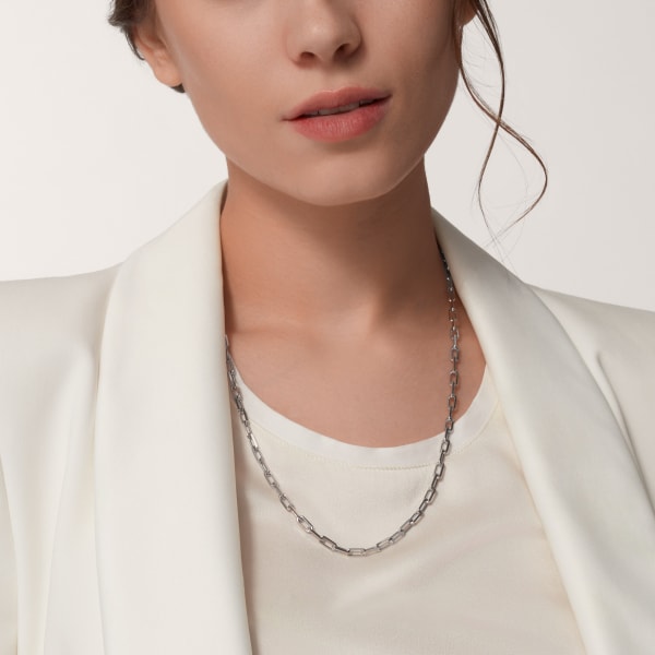 Santos de Cartier necklace Non-rhodium finish white gold