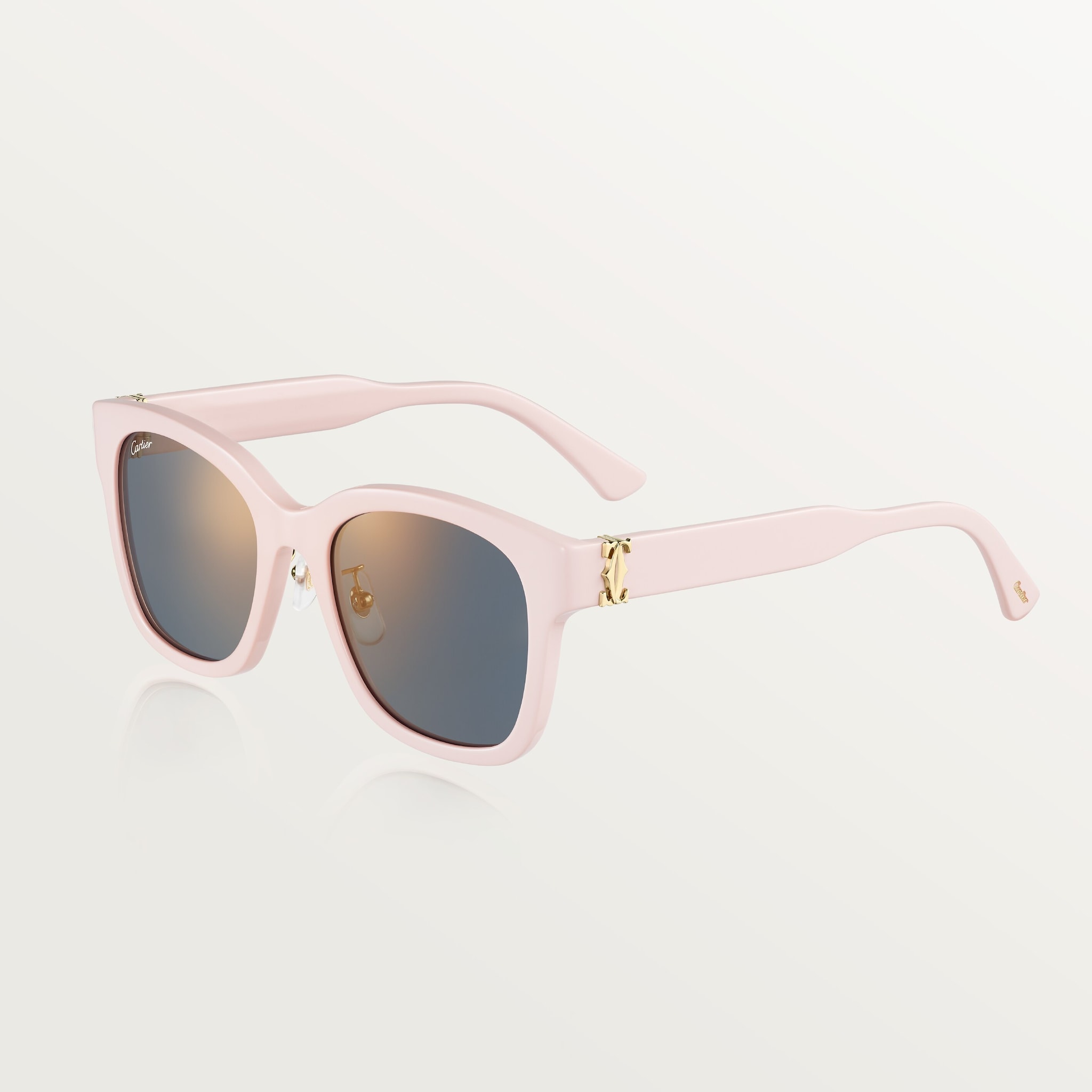 C de Cartier SunglassesPink acetate, grey lenses
