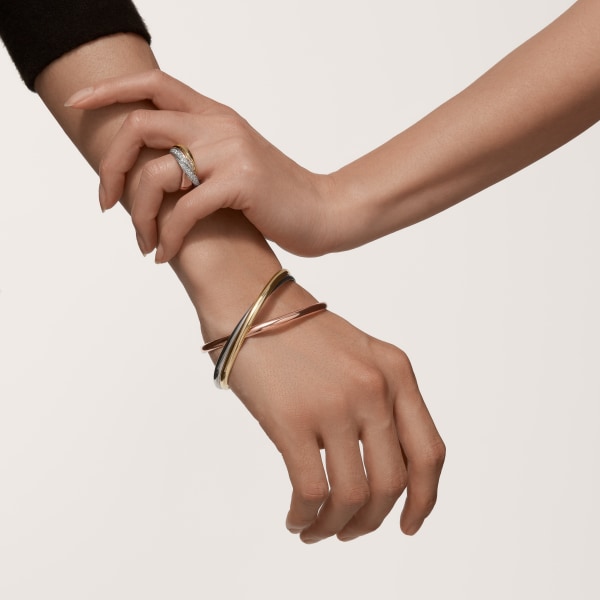 Trinity bracelet, extra-large model White gold, yellow gold, rose gold