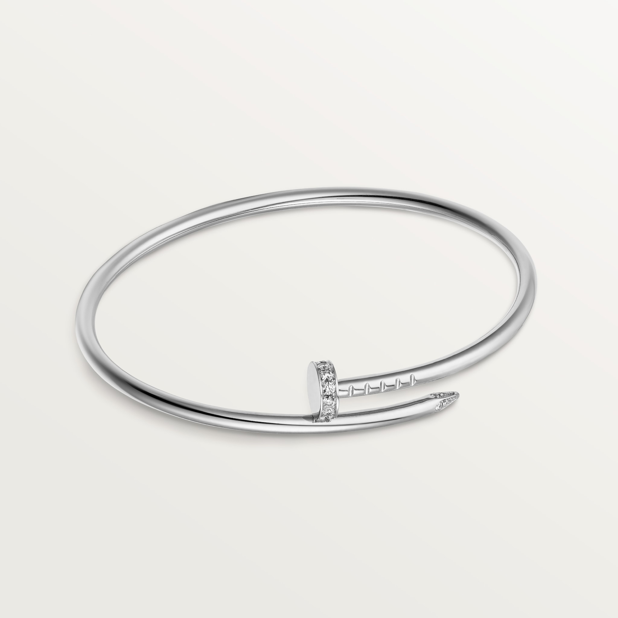 Juste un Clou bracelet, small model, diamondsWhite gold