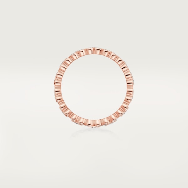 Broderie de Cartier ring, triple row, diamonds Rose gold, diamonds