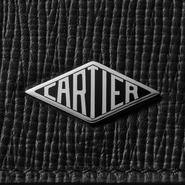 Cartier Losange AirPods Pro皮套 粒纹黑色小牛皮，镀钯饰面和珐琅 