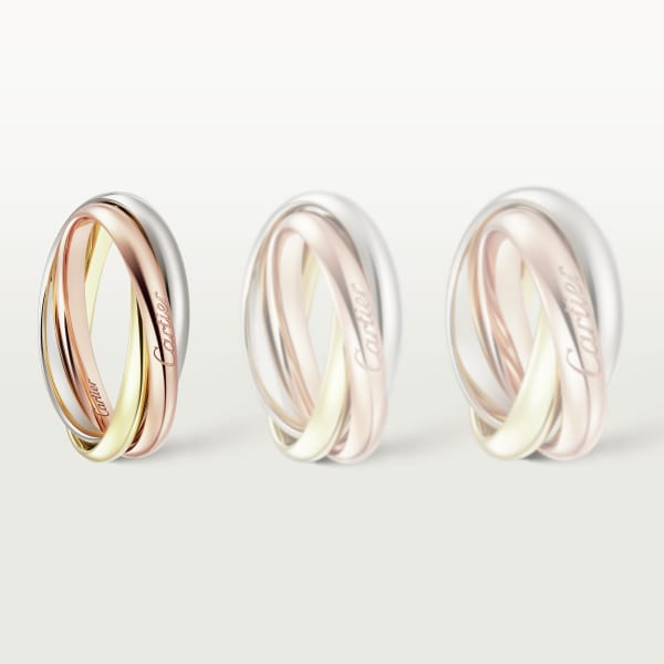 Trinity ring, small model White gold, yellow gold, rose gold