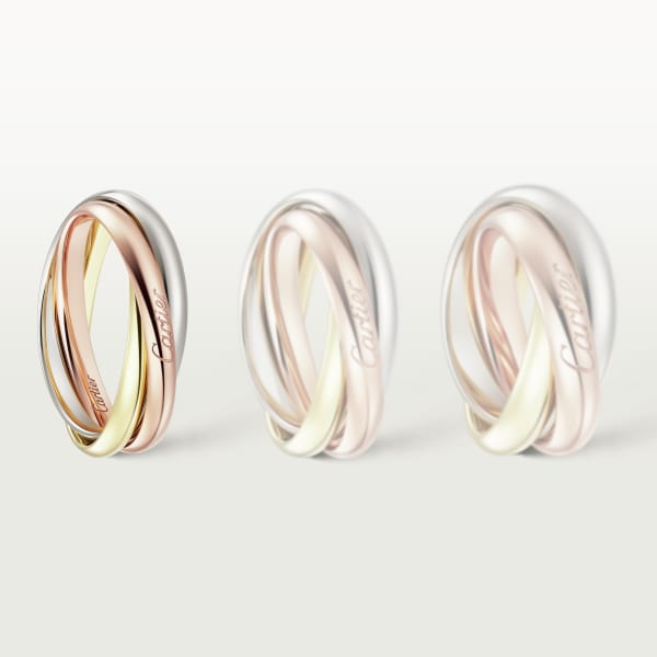 Trinity ring, small model White gold, rose gold, yellow gold