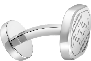 Double C de Cartier cufflinks Sterling silver, palladium finish
