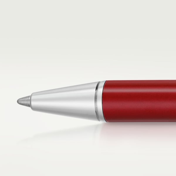 Santos de Cartier墨水笔 小号款，红色亮漆，镀钯饰面