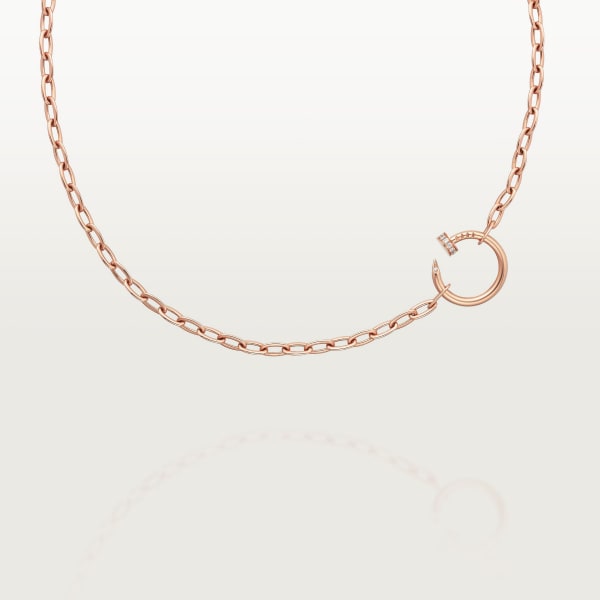 Juste un Clou necklace, diamonds Rose gold, diamonds