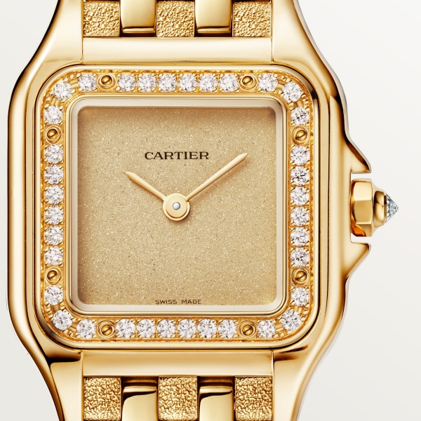 Panthère de Cartier watch Small model, quartz, yellow gold, diamonds