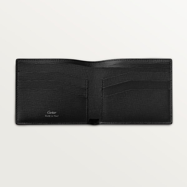 Cartier Losange Small Leather Goods, Card holder Grained black calfskin, palladium finish