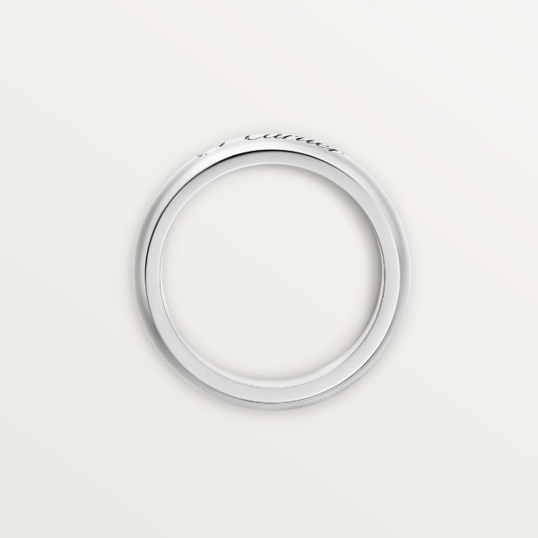 C de Cartier wedding ring, width 4 mm, 1 diamond Platinum, diamond